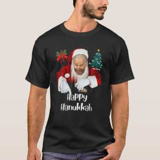 Santa Joe Biden Lycklig Hanukkah Julfonen T Shirt