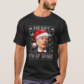 Santa Joe Biden Merry 4:e Ge julhelgen T Shirt