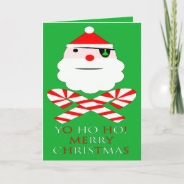 Santa jolly roger helgkort