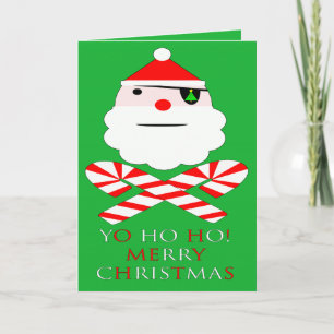 Santa jolly roger helgkort