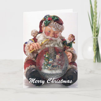 santa jordklot helgkort