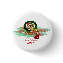 Santa Joy Sock God Jul Badge