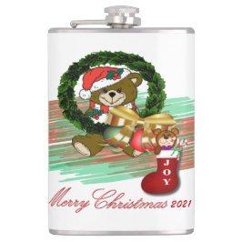 Santa Joy Strump Jul Vinyl Omslagen Flaska Fickplunta