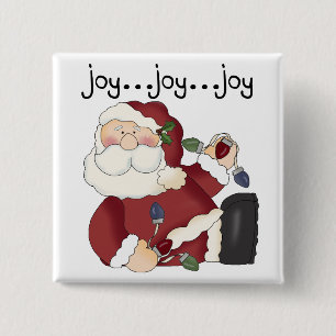 Santa Joy T-shirts och presenter Knapp