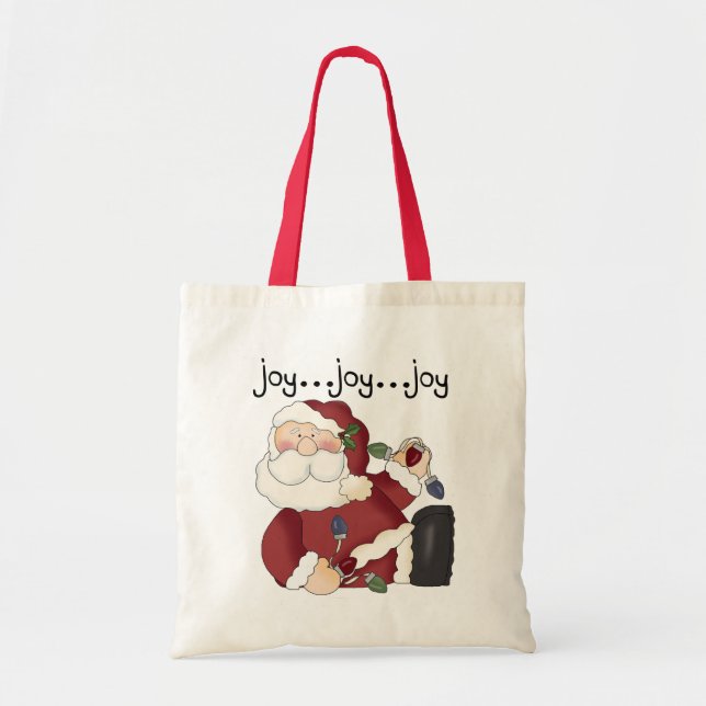 Santa Joy T-shirts och presenter Tygkasse (Framsidan)