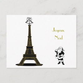 Santa Joyeux Noel Paris Fransk jul Helg Vykort