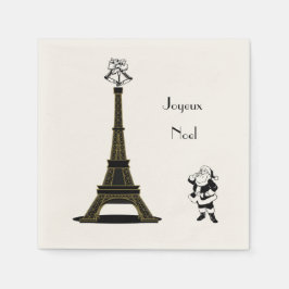 Santa Joyeux Noel Paris Fransk jul Pappersservett