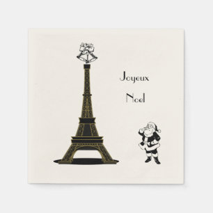 Santa Joyeux Noel Paris Fransk jul Pappersservett
