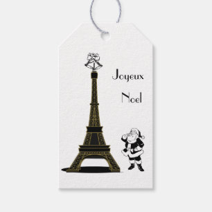 Santa Joyeux Noel Paris Fransk jul Presentetikett