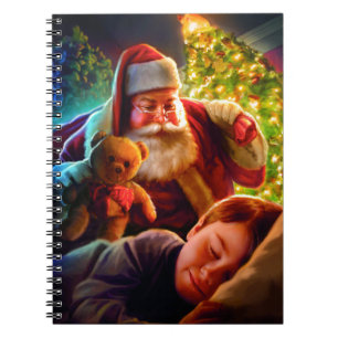 Santa jul anteckningsbok med spiral