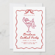 Santa jul cocktail fest, rolig modern