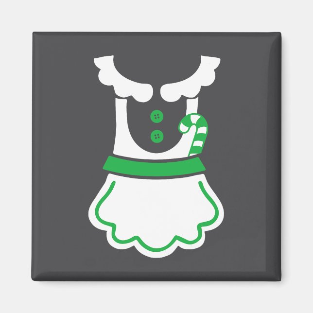 Santa jul Costume Matching Family Par Pa Magnet (Framsidan)