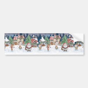 Santa Jul Elf Rudolph Bumper Sticker Bildekal