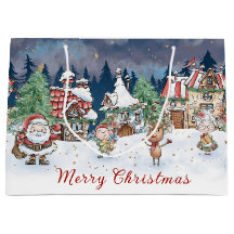 Santa jul Elf Rudolph Gift Bag