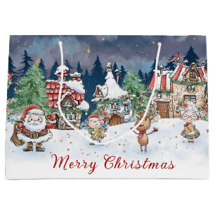 Santa jul Elf Rudolph Gift Bag