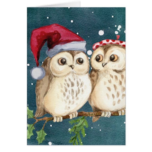 Santa jul hälsningskort (Framsidan)