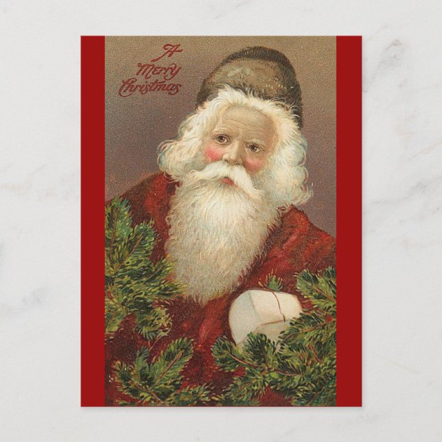 Santa jul helg vykort (Framsida)
