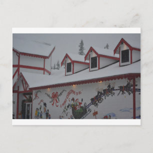 Santa jul Helgdag Snowflake Frozen Ice Helg Vykort