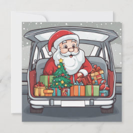 Santa jul inbjudningar