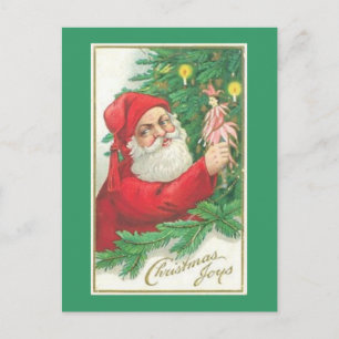 Santa jul Joy Helg Vykort
