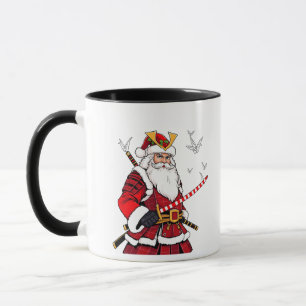 Santa jul Jultomten Japansk Art Samurai Mugg