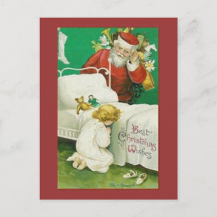 Santa jul Önskemål Helg Vykort
