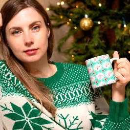 Santa Jul Pickleball Ogee Mönster Kaffemugg