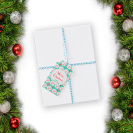 Santa Jul Pickleball Ogee Mönster Presentetikett