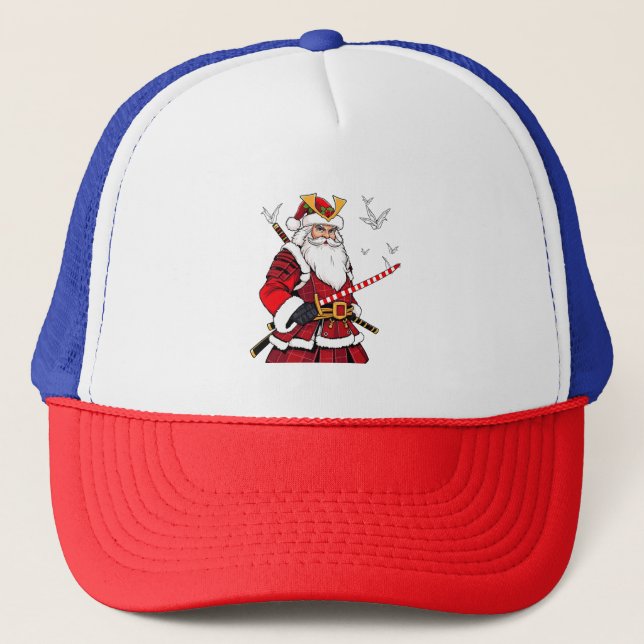 Santa jul Santa Claus japansk konst Samuraj  Keps (Framsida)