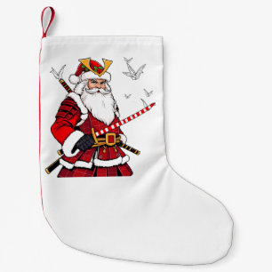 Santa jul Santa Claus japansk konst Samuraj Liten Julstrumpa