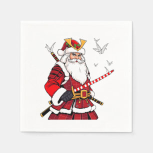 Santa jul Santa Claus japansk konst Samuraj Pappersservett