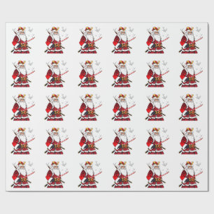 Santa jul Santa Claus japansk konst Samuraj  Presentpapper