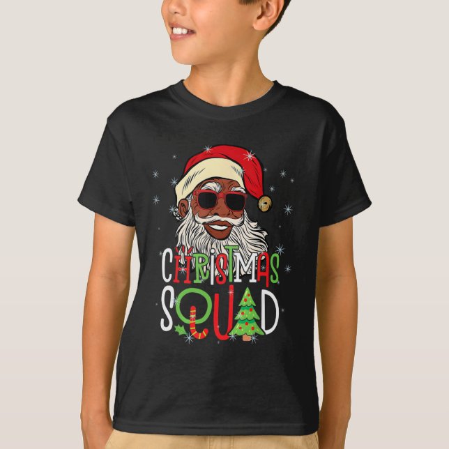 Santa jul Square Black Manar African American P T Shirt (Framsida)