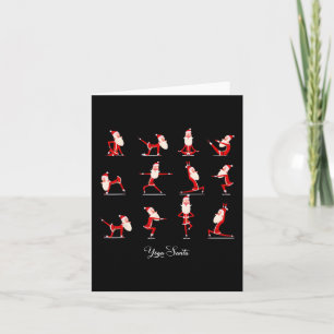 Santa jul Yoga Pose Santa Namaste Namasleigh Kort