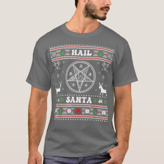 Santa Julafton Funny Hail Santa Ugly julsötare T Shirt