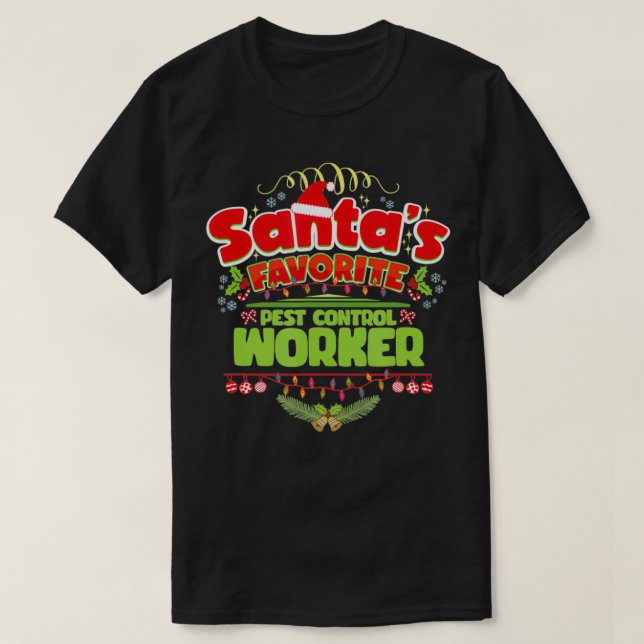 Santa Julafton Gift, julgåvor för bröstkontroll T Shirt (Design framsida)
