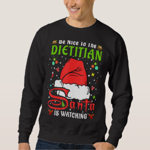 Santa Julafton Pajamas ska vara trevlig mot dietit Lång Ärmad Tröja
