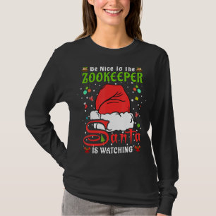 Santa Julafton Pajamas ska vara trevlig mot Zookee T Shirt