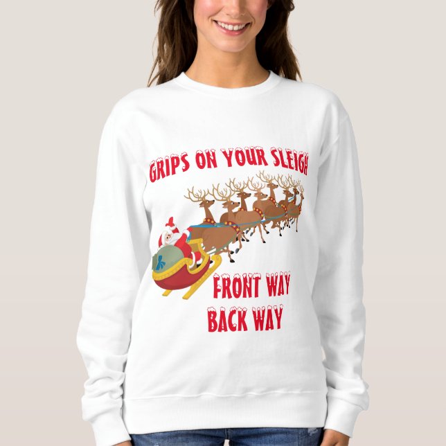 Santa julaftontröja "för en dans" t-shirt (Framsida)