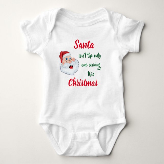 Santa - julbabymeddelande t shirt (Framsida)