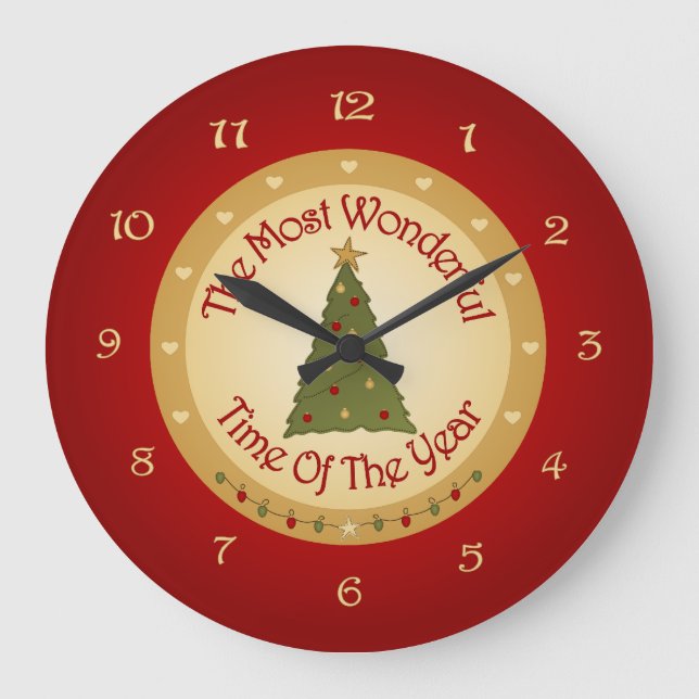 Santa Julgran Stor Klocka (Framsida)