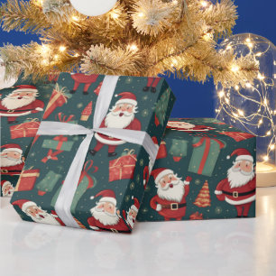 Santa Julgranar Ornaments Grönjul Presentpapper