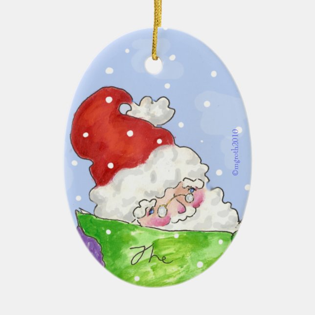 Santa Julgransprydnad Keramik (Framsidan)