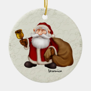 Santa Julgransprydnad Keramik