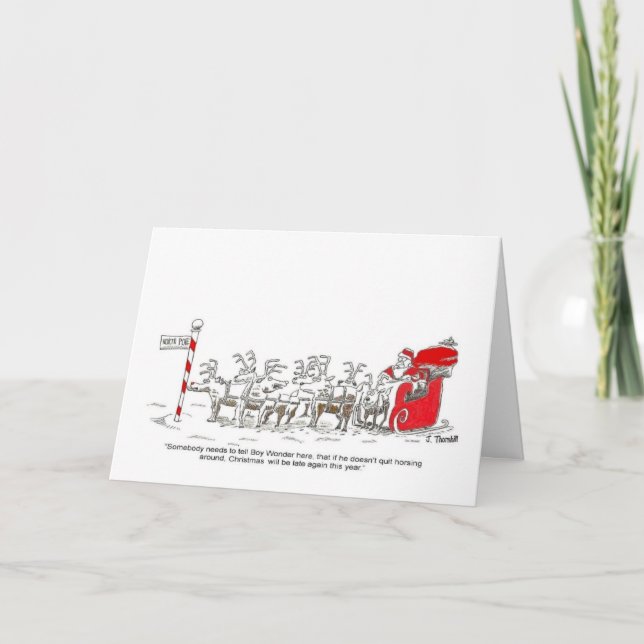 Santa julkort helgkort (Framsida)