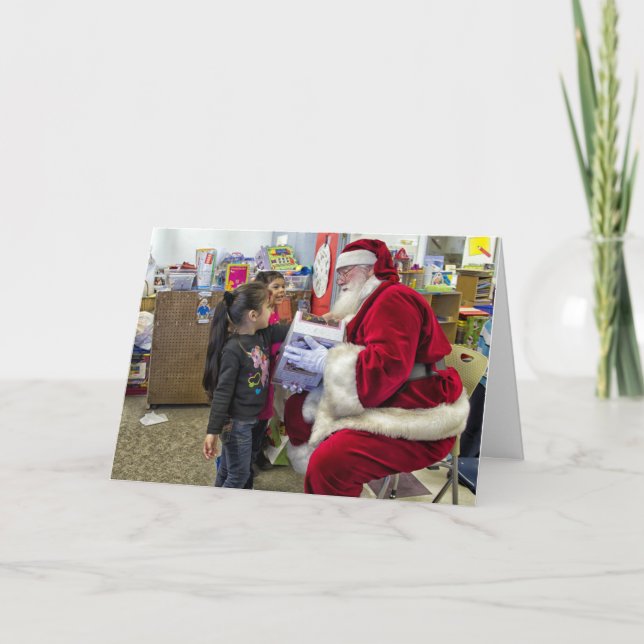 Santa julkort helgkort (Framsida)