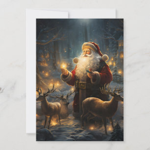 Santa julnatt snig skog meddelande