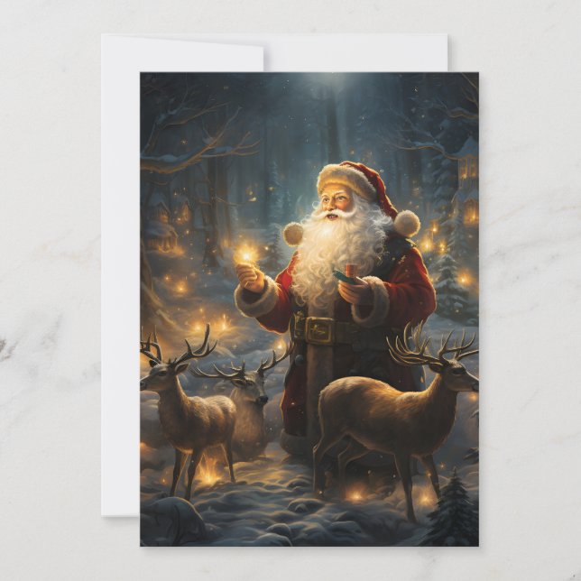 Santa julnatt snig skog meddelande (Framsida)