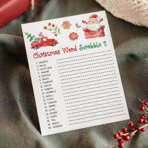 Santa julord Scrabble spel Julkort