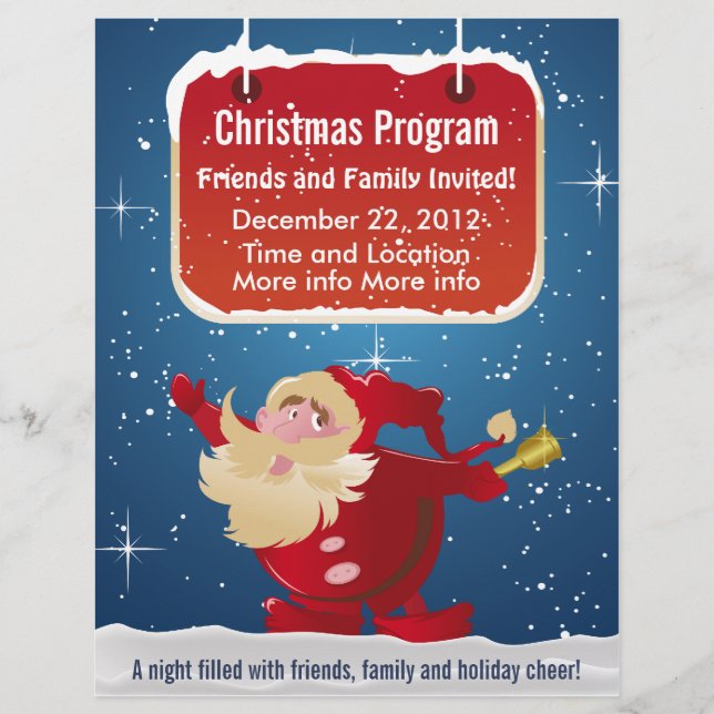 Santa julprogram Flyer (Framsidan)